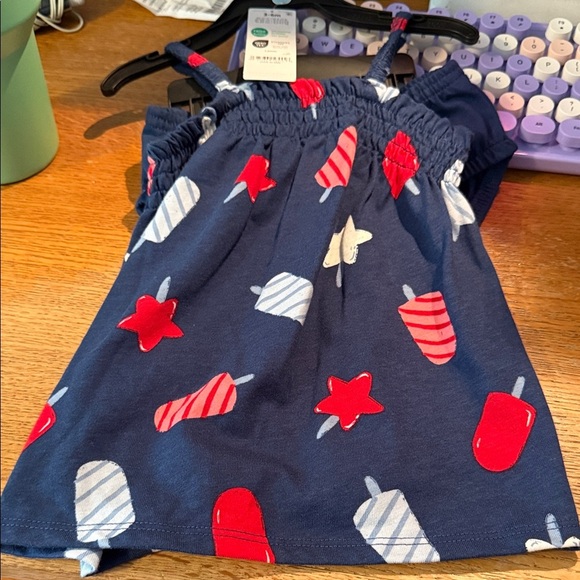 Carter's Blue and Red Maple Leaf Matching Set - Picture 1 of 2